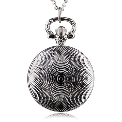 Fashion Movie Theme Flower Pattern Pocket Watch Women Children Pendant Necklace Jewelry Watches Gift