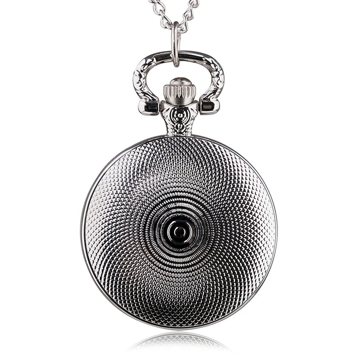 Fashion Movie Theme Flower Pattern Pocket Watch Women Children Pendant Necklace Jewelry Watches Gift
