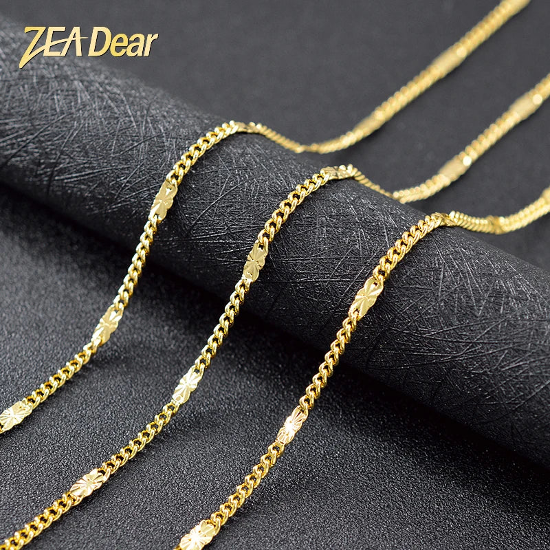 ZEA Dear Jewelry Bohemia Jewelry Link Chain Necklace For Women High Quality Copper Jewelry For Engagement Dubai Jewelry Findings