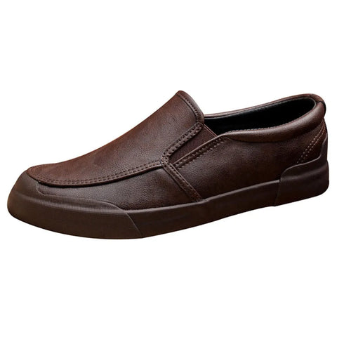 Fashion Leather Men Shoes Casual Flat Men Shoes Waterproof Breathable Loafers Men High Quality Moccasins Comfortable Hot Sale