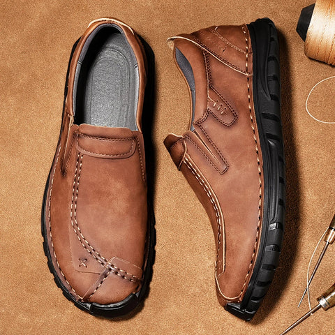 Nougxm Men Shoes Slip On Loafers Spring Autumn Comfortable Fashion designer Casual Leather Men Shoes