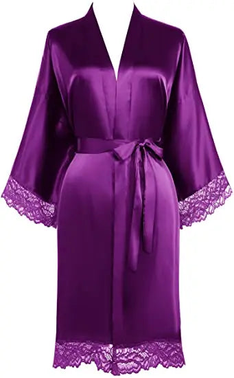 Women Sexy Imitation Ice Silk Sleepwear Ladies Sleepwear Hot Sale Half Sleeve Nightgowns Sleepwear Nightdresses