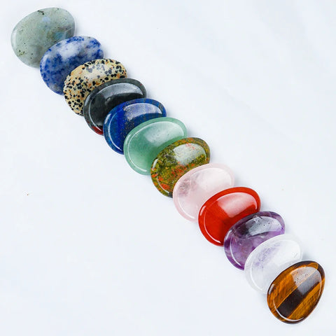 Face Gua Sha Tool Worry Thumb Stone Palm Gemstone Rose Quartz Hand Massage Skin Care Body Natural Crystal Mineral Beauty Product