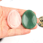Face Gua Sha Tool Worry Thumb Stone Palm Gemstone Rose Quartz Hand Massage Skin Care Body Natural Crystal Mineral Beauty Product