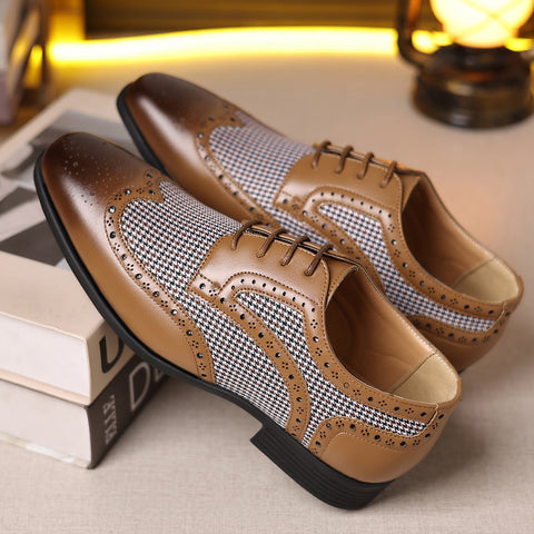 Imitation Houndstooth Men&