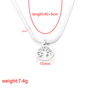 Stainless Steel Lucky Tree Affordable Luxury Fashion Clavicle Chain