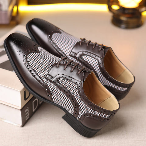 Imitation Houndstooth Men&