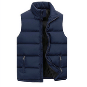 Mens Vest Jacket Warm Sleeveless Jackets Winter Waterproof Zipper Coat Autumn Stand-up Collar Casual Waistcoat Brand Clothing