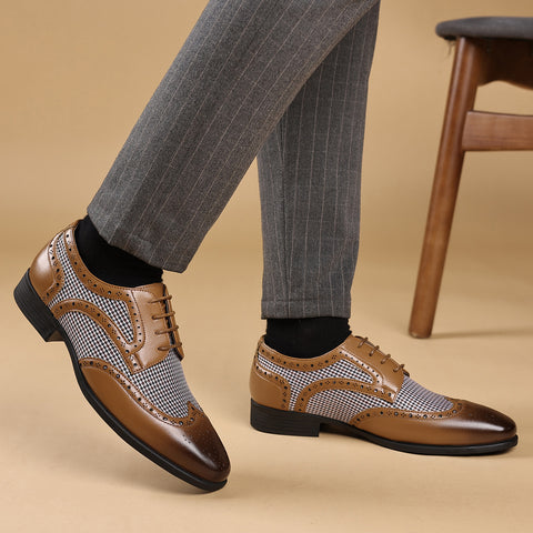 Imitation Houndstooth Men&