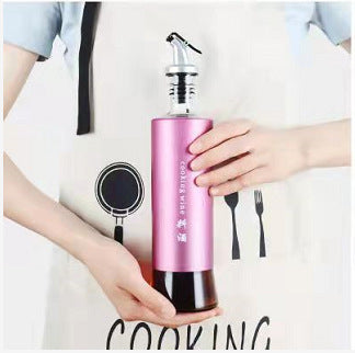 Kitchen Glass Oil Bottle Leak-proof Seasoning Storage Bottle