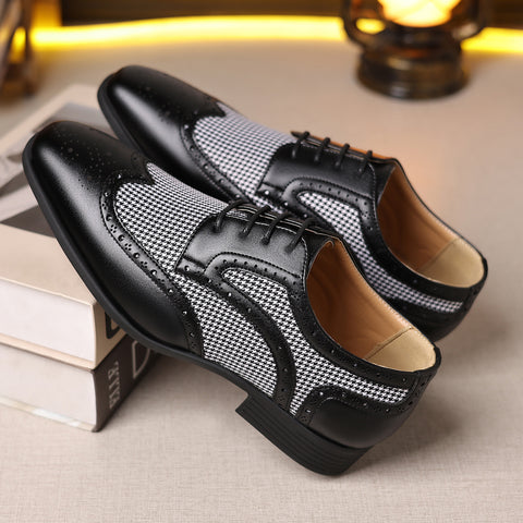 Imitation Houndstooth Men&