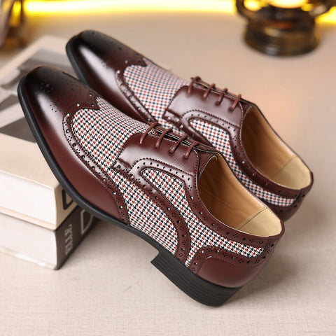 Imitation Houndstooth Men&