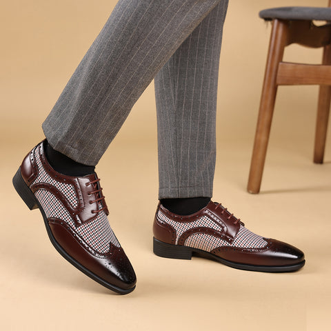 Imitation Houndstooth Men&