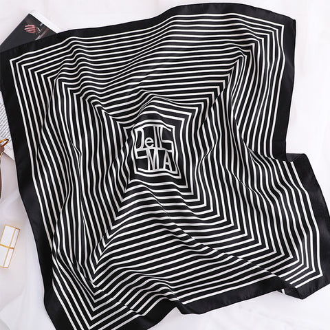 Female Hood Fashionable Silky Satin Wrapped Breathable