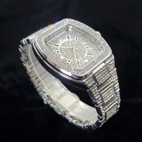 New Luxury Diamond Watch for Men Fashion Shiny Party Jewelry Watches Hip Hop Iced Out Bling Golden Relogio Masculino Dropshiping