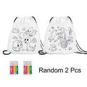 Coloring Drawstring Bags Cartoon Coloring Bags Party Drawstring Bags Birthday Party Favor DIY Party Gift Bags Backpacks