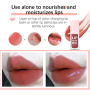 W1 Piece 8.3ml Moisturizing and Volumizing Lip Gloss Oil, Hydrating Lip Glow Oil, Lip Care Beauty Product, Tinted Lip Oil