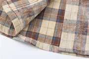 Women's Elegant Blouse Cotton Plaid Shirts Jackets Middle-aged Fashion Women's Clothing 2024 Sales Couples Shirts and Blouses