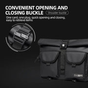 Fashion Casual Men Roll Top Shoulder Messenger Bag Large Size Outdoor Cycling Crossbody Side Bags Male Urban Trend Daypack
