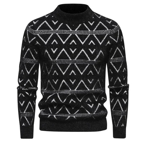 New Imitation Mink Sweater Soft and Comfortable  Fashion Warm Knit Sweater  Men Clothing