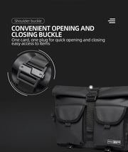 Fashion Casual Men Roll Top Shoulder Messenger Bag Large Size Outdoor Cycling Crossbody Side Bags Male Urban Trend Daypack