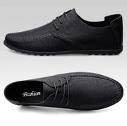Leather Men Shoes Fashion Formal Men Shoes Moccasins Italian Breathable Male Driving Shoes Black Plus Size 38-47
