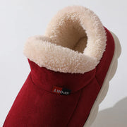 Smile PoP Winter Plush Men Cotton Shoes Warm Plush Men House Slippers Outdoor Soft Non Slip Women's Shoes Casual Furry Men Shoes