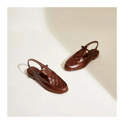 Vintage Elegant Women Shoe 2022 Summer New Woven Temperament Sandals Women Roman Single Shoe Fisherman Women Shoe Mujer Sapato