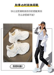 Women's Shoes Casual Shoes Spring Sneakers Platform Woman-shoes Tennis Female Fashion Thick Sole 2024 Roses Trainers Increased I