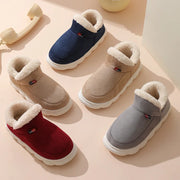 Smile PoP Winter Plush Men Cotton Shoes Warm Plush Men House Slippers Outdoor Soft Non Slip Women's Shoes Casual Furry Men Shoes