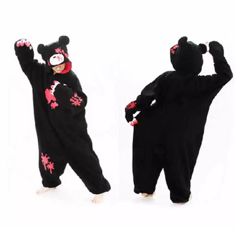 Gloomy Bear Character Peripheral Pink Jumpsuit Winter Sleepwear Home Outfit Kawaii Black Couple Sleepwear