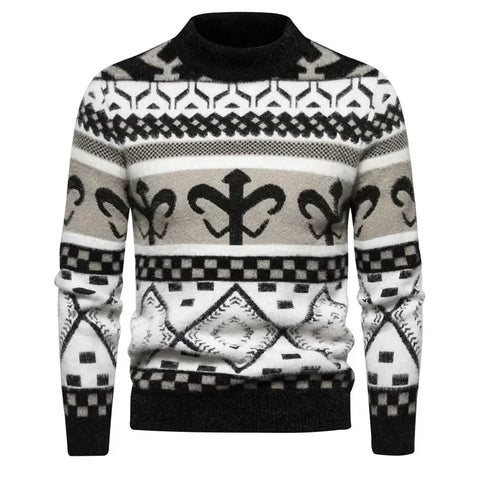 New Imitation Mink Sweater Soft and Comfortable  Fashion Warm Knit Sweater  Men Clothing