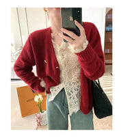 Women's Clothing 2024 Spring Autumn Sexy Hollow Out Lace Chic Vintage T-shirts Female Casual Solid V Neck Slim Long Sleeve Tops