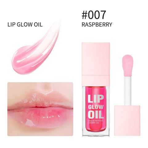 W1 Piece 8.3ml Moisturizing and Volumizing Lip Gloss Oil, Hydrating Lip Glow Oil, Lip Care Beauty Product, Tinted Lip Oil