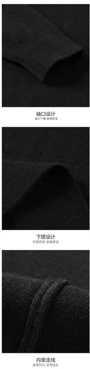 Sweatwear Men's Sweater Warm Long Sleeve Pullover Coats Solid Color Turtleneck Men Clothing