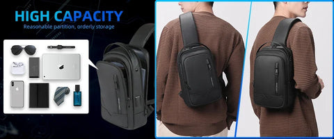 HK Water Repellent Messenger Bag Men Bags Casual Shoulder Crossbody Bags Fit 11 inch Ipad Fashion Outdoor Cycling Side Bag  Male