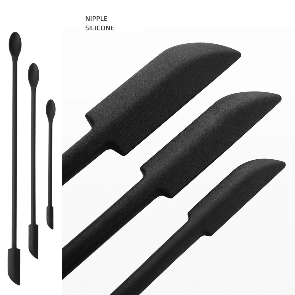 1Pc Silicone Double-End Cosmetic Spoons Odorless Mini Jar Scraper Set for Candle Making, Makeup & Beauty Product Residue Removal