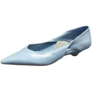 Shoes for Woman 2024 Comfortable Women's Summer Footwear Moccasins Blue Low Heel Elegant Pointed Toe High Quality Popular Young