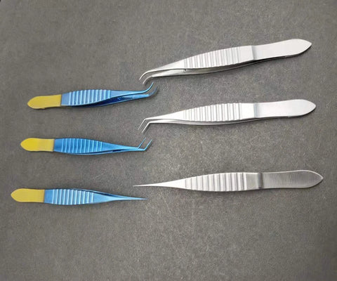 Beauty Hair Transplant Tweezers Stainless Steel Titanium Alloy Hair Transplant Tweezers Combination Set Beauty Hair Transplant T