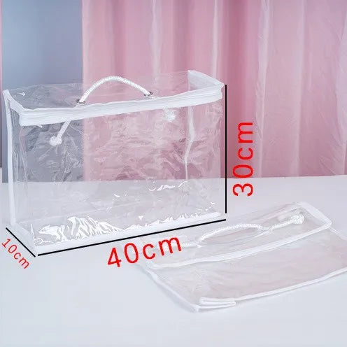 1-8Pcs Quilt Pillow Storage Bags Moving Bedding Packing Bags Transparent PVC Storage Bags Blanket Packing Bags Pillowcase Bags