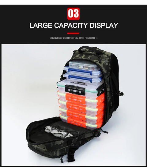Men Fishing Lure Rod Box Bag Camping Climbing Backpack Hunting Multi-function Military Tactical Men Bags Fishing Shoulder Bag