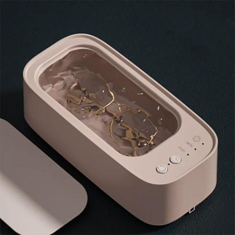 Electric Ultrasonic Glasses Cleaner, 3-Speed Vibrating Machine for Jewelry, Watches, and Contact Lenses