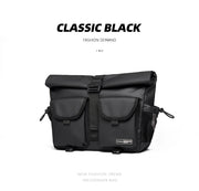Fashion Casual Men Roll Top Shoulder Messenger Bag Large Size Outdoor Cycling Crossbody Side Bags Male Urban Trend Daypack
