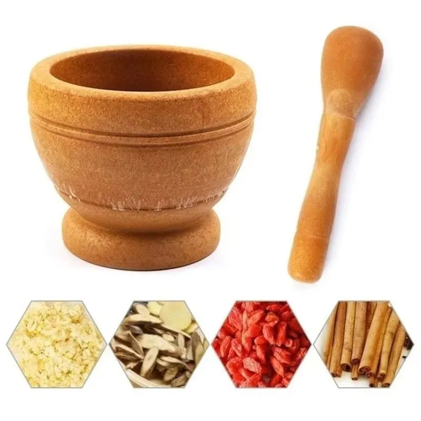 1 Pcs Restaurant Kitchen Tools Resin Setmortar and Pestle Garlic Herb Spice Mixing Grinding Crusher Bowl