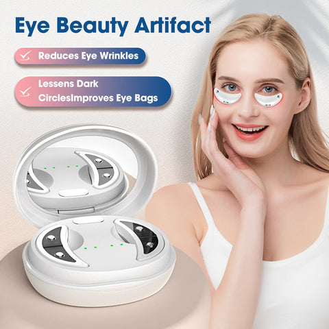 EMS Electric Eye Massager for Women Home Use Beauty Product with Light Therapy for Eye Massage Reduce Fine Lines, Dark Circles