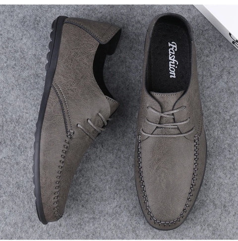 Leather Men Shoes Fashion Formal Men Shoes Moccasins Italian Breathable Male Driving Shoes Black Plus Size 38-47