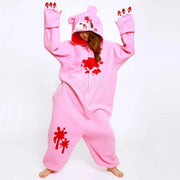 Gloomy Bear Character Peripheral Pink Jumpsuit Winter Sleepwear Home Outfit Kawaii Black Couple Sleepwear