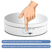 360 Degree Electric Rotating Turntable Three Adjustable Speed Motorized Display Stand for Photography Jewelry Watches