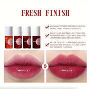 4 color Fruity Lip Tint Water Gloss Tint,Moisturizing Waterproof Liquid Lipstick, Non-Stick,High Pigment,Long-Lasting Colors