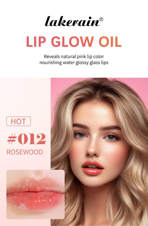 W1 Piece 8.3ml Moisturizing and Volumizing Lip Gloss Oil, Hydrating Lip Glow Oil, Lip Care Beauty Product, Tinted Lip Oil